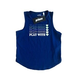 PRINCE Kids Girls Top Play With Tennis‎ Balls Blue Size Youth Large NWT
